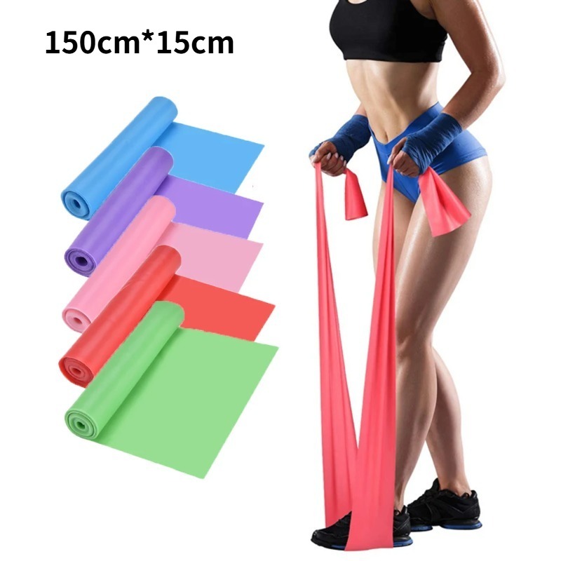 Home Gym Routine - Natural Latex Resistance Bands, Elastic Workout