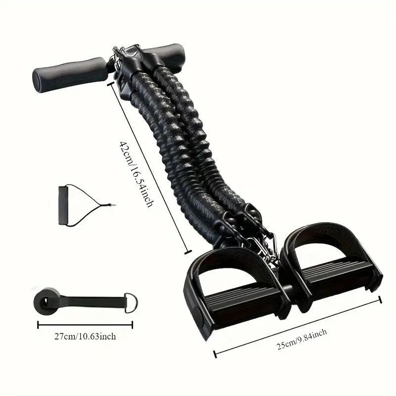 Home Gym Routine - Pedal Tension Rope Puller Exercise At