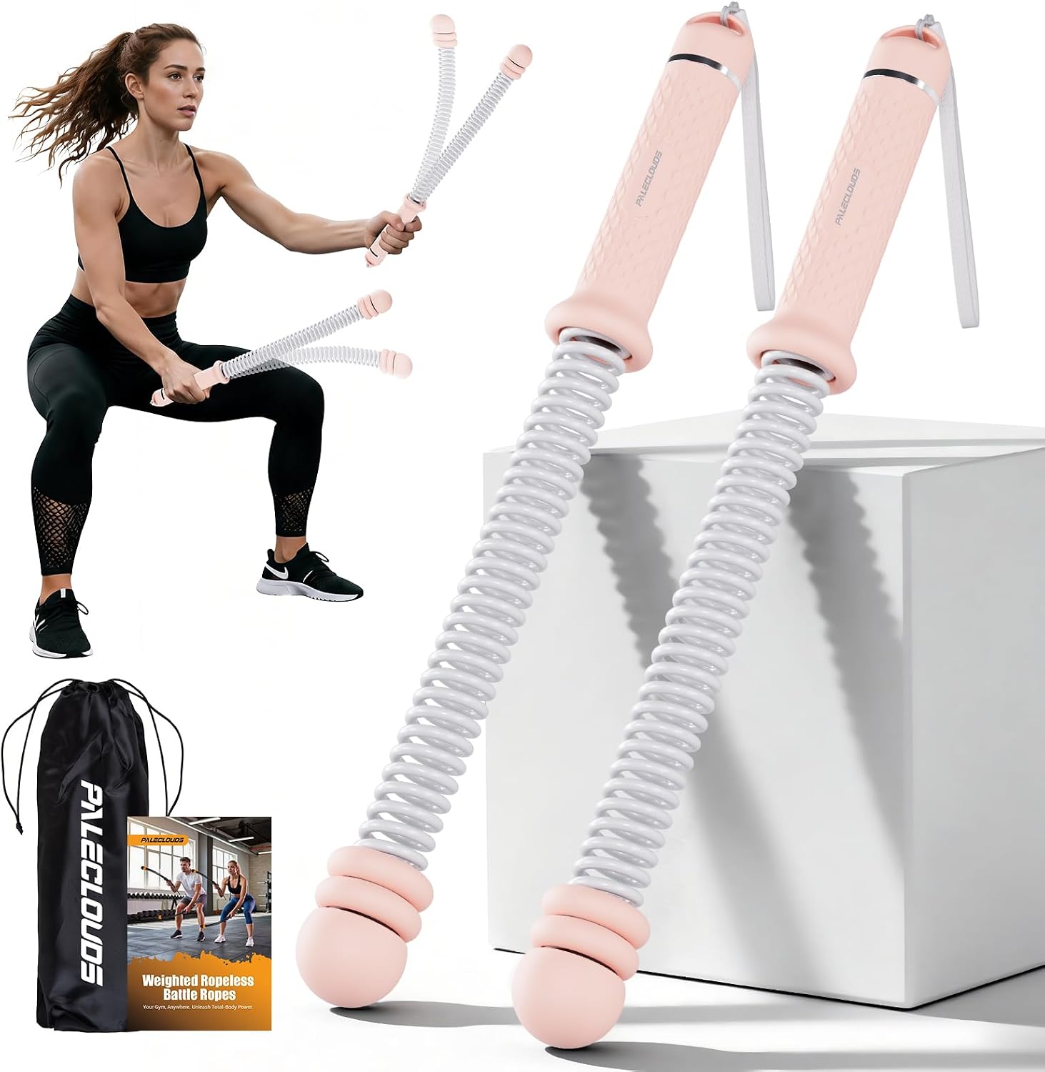Home Gym Portable - Portable Ropeless Battle Ropes, Adjustable Weights