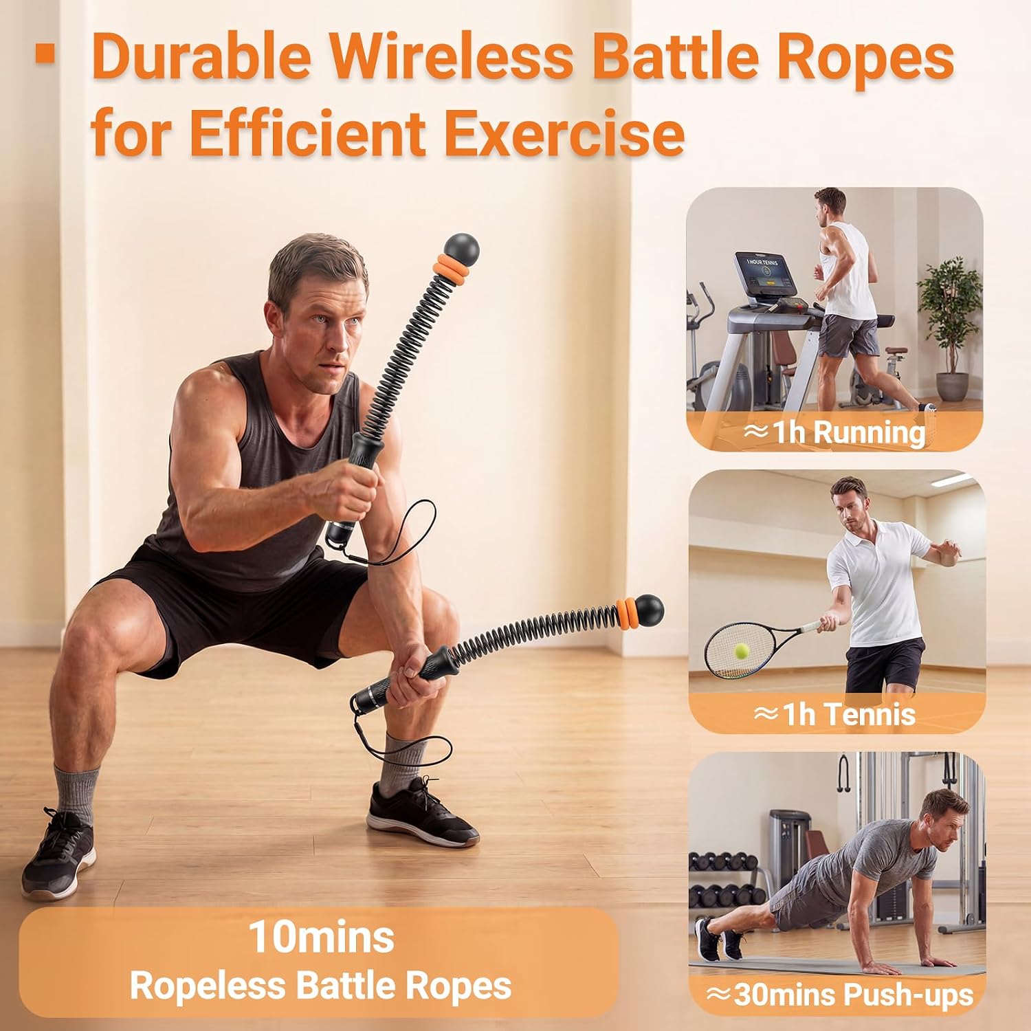 Adjustable Ropeless Battle Rop - Home Gym Portable ulasan dan harga
