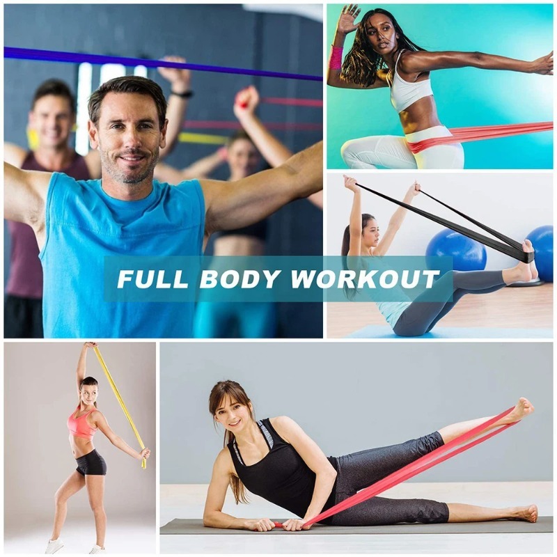 Natural Latex Resistance Bands - Home Gym Routine ulasan dan harga