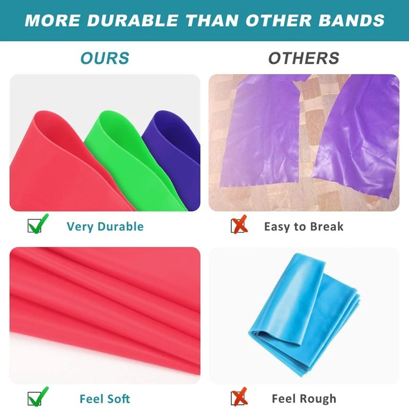 Natural Latex Resistance Bands - Home Gym Routine ulasan dan harga
