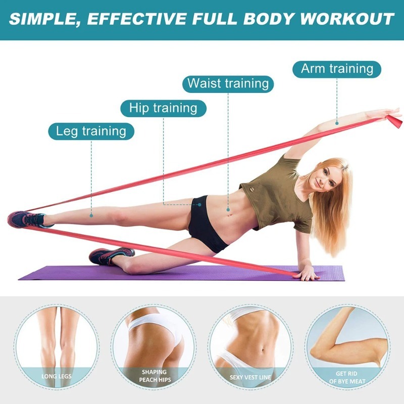 Natural Latex Resistance Bands - Home Gym Routine ulasan dan harga