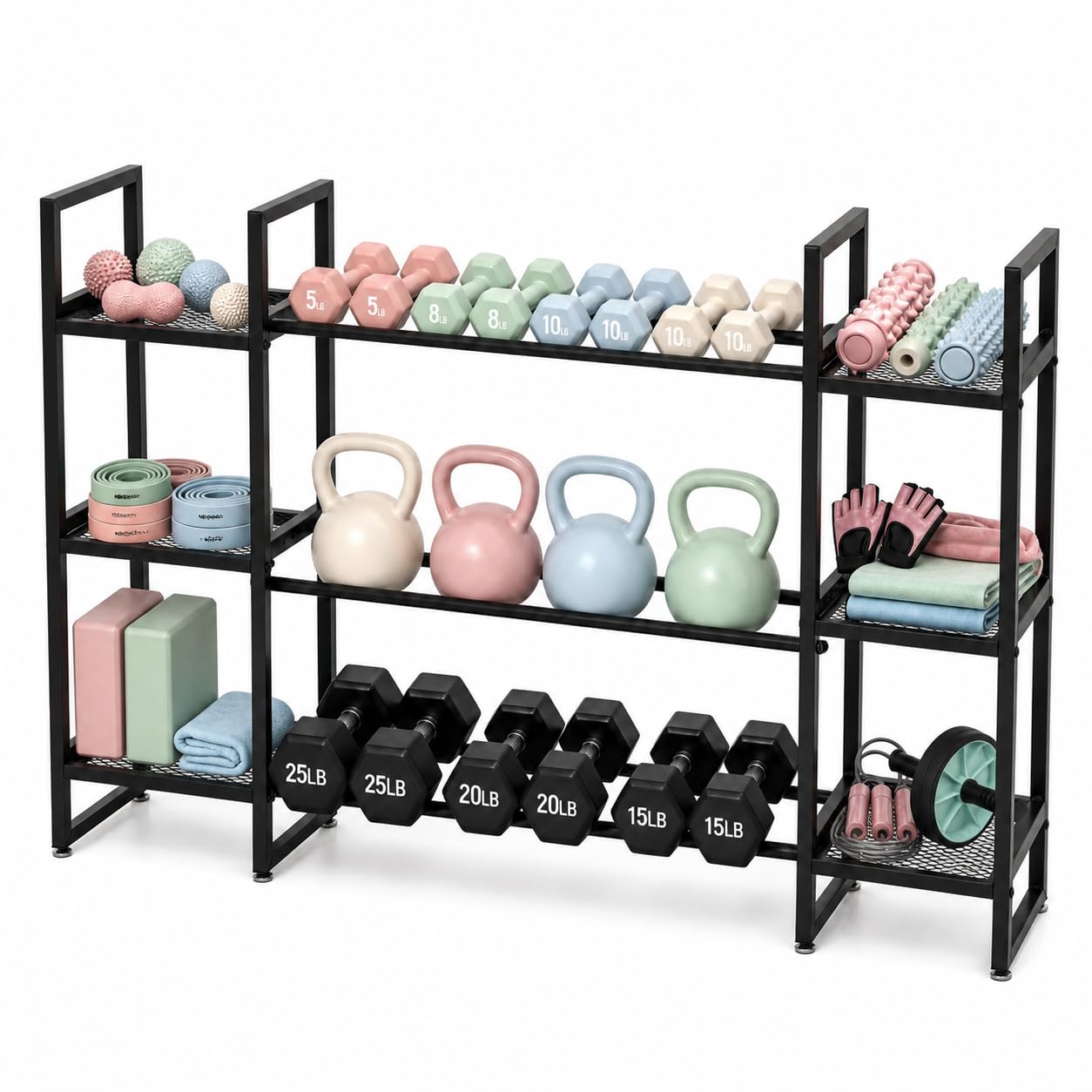 Dumbbell Rack 3 Tier, 260 Lb P - All In One Gym Home Equipment ulasan dan harga