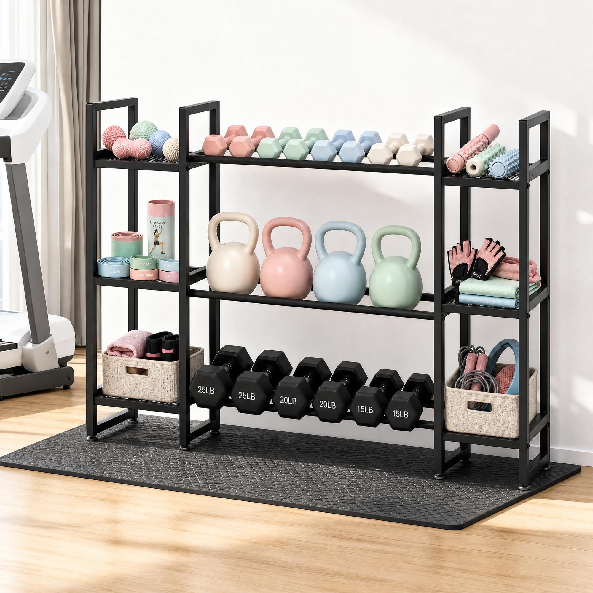 Dumbbell Rack 3 Tier, 260 Lb P - All In One Gym Home Equipment ulasan dan harga