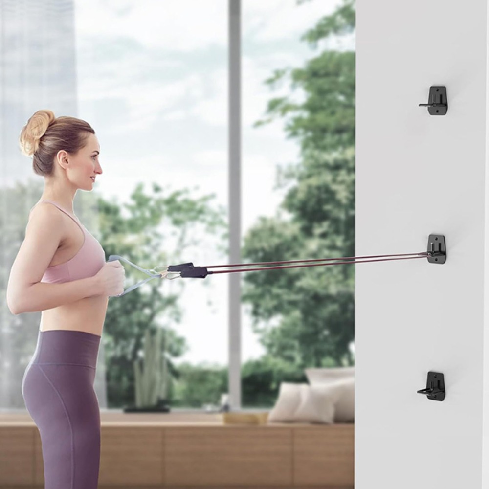 3Pcs Black Exercise Band Wall  - Home Gym Yoga ulasan dan harga
