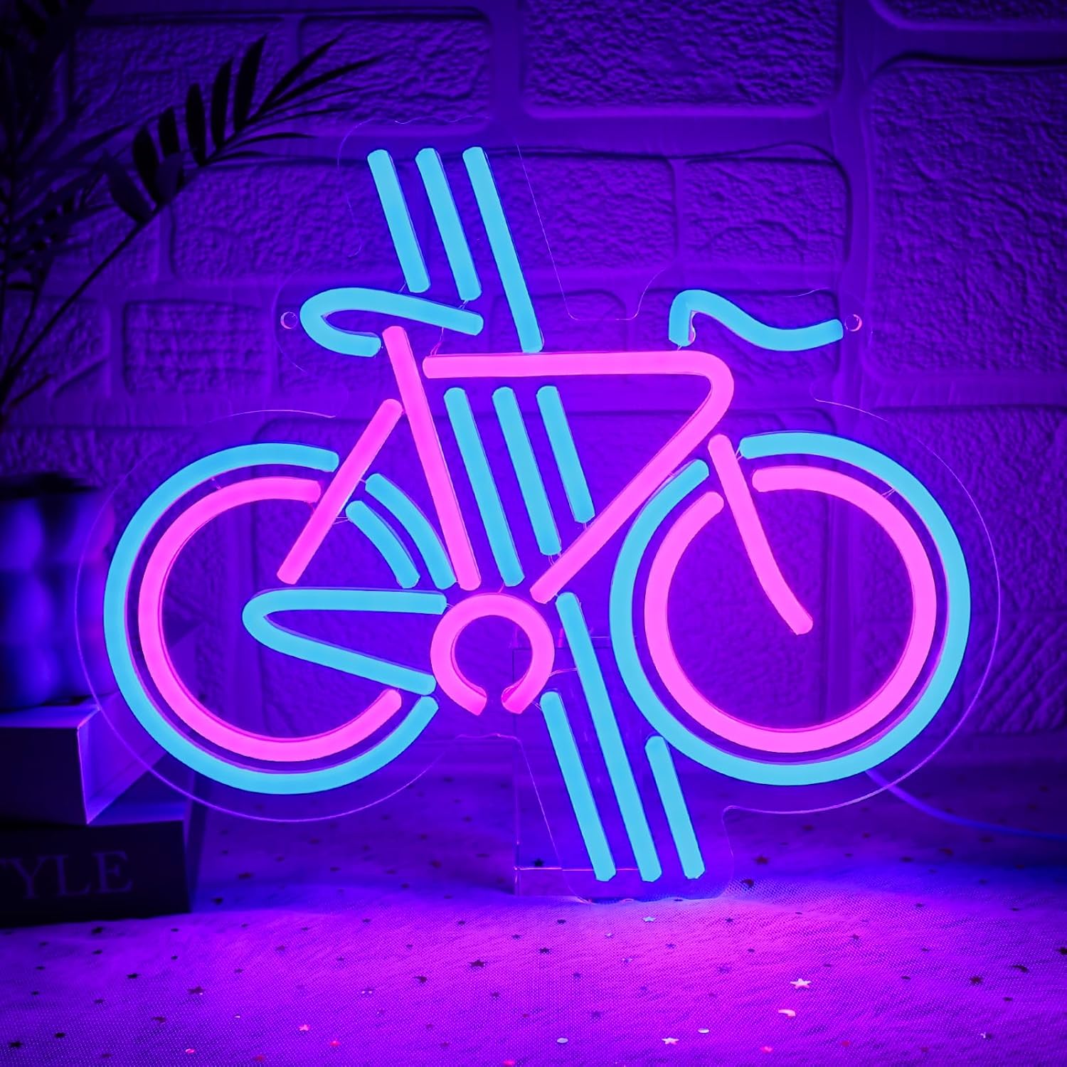 Bike Neon Sign Dimmable Bicycl - Home Gym Neon Sign ulasan dan harga
