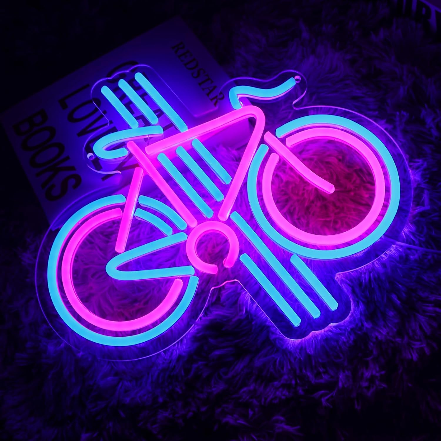 Bike Neon Sign Dimmable Bicycl - Home Gym Neon Sign ulasan dan harga
