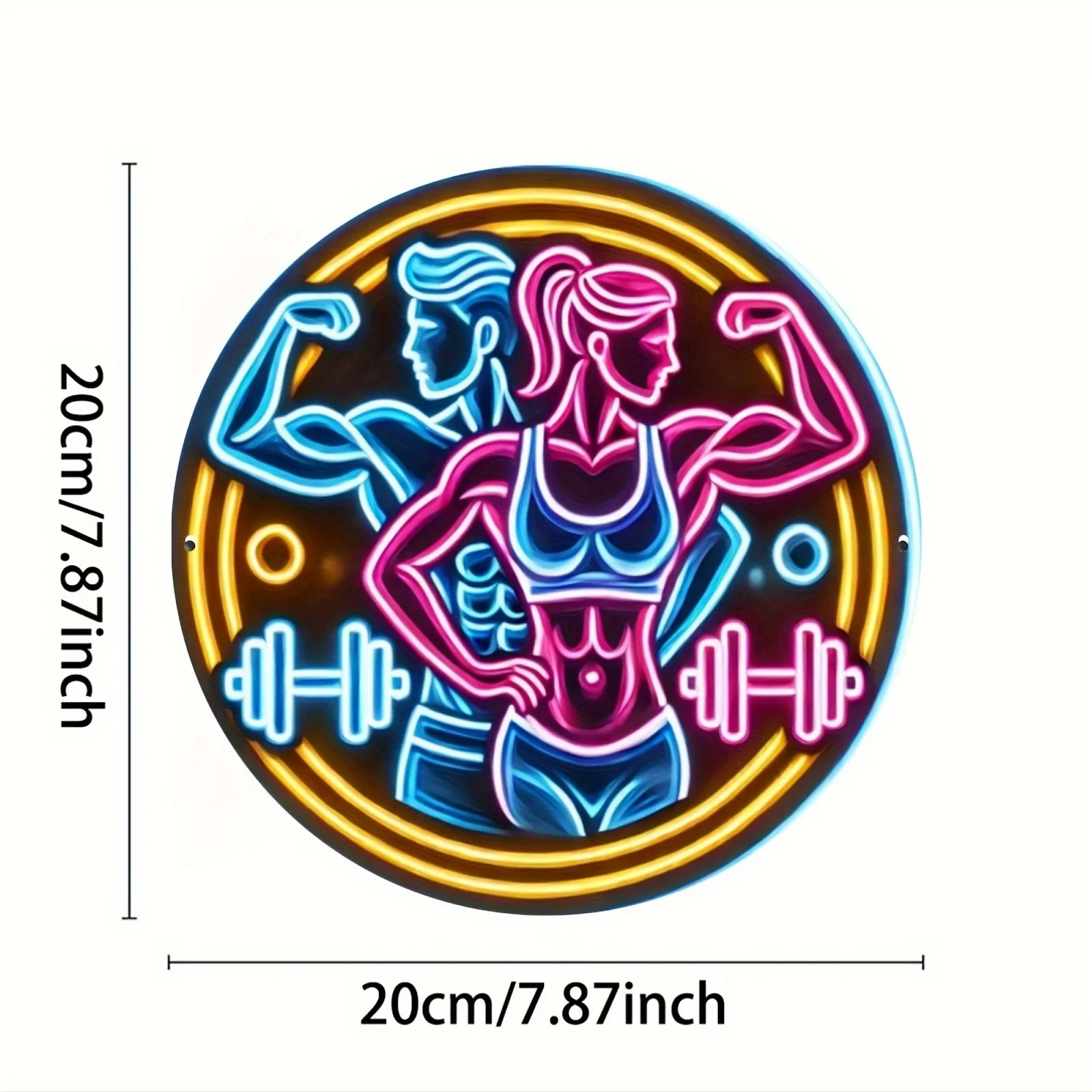 2D Metal Sign Fitness Gym Neon - Home Gym Neon Sign ulasan dan harga