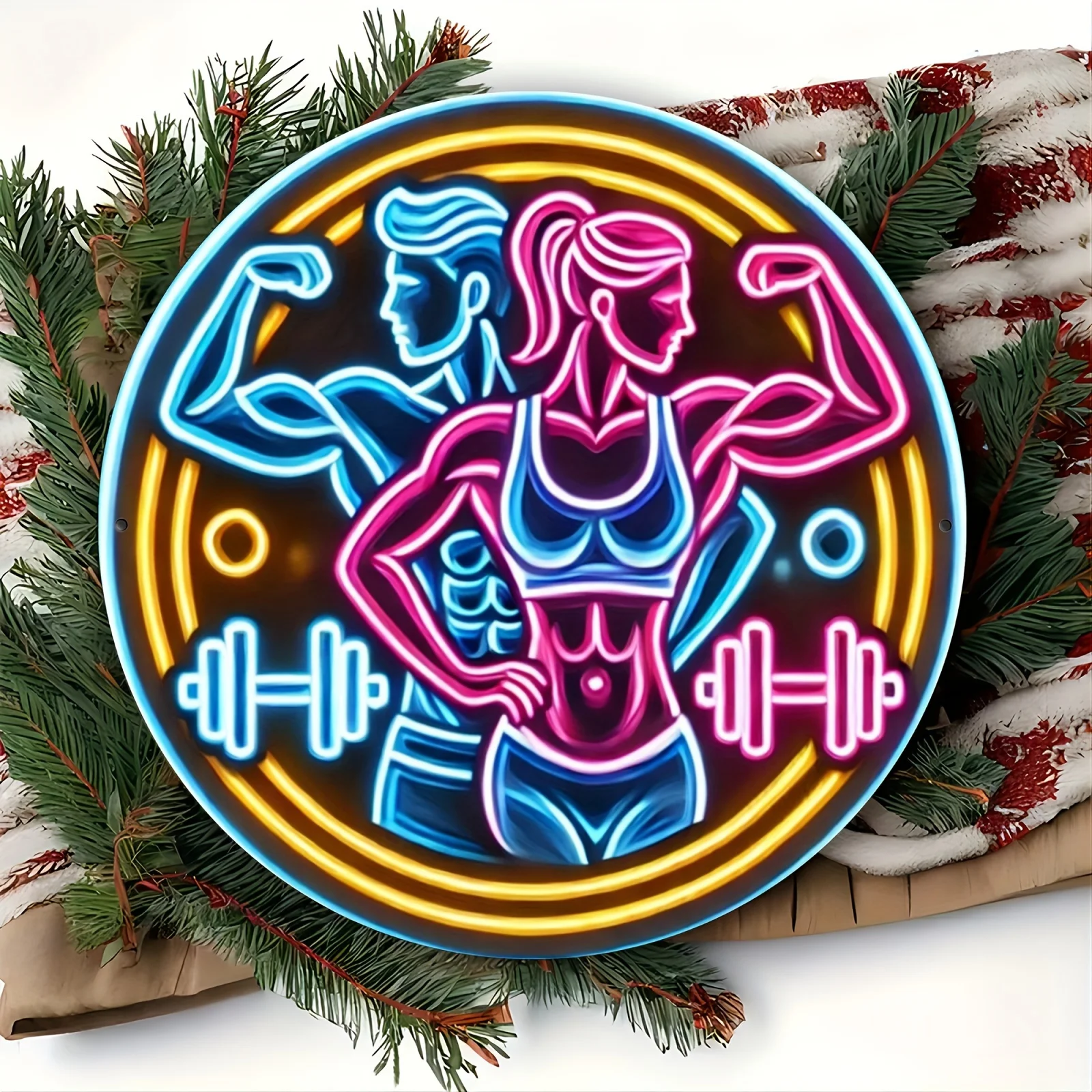 2D Metal Sign Fitness Gym Neon - Home Gym Neon Sign ulasan dan harga