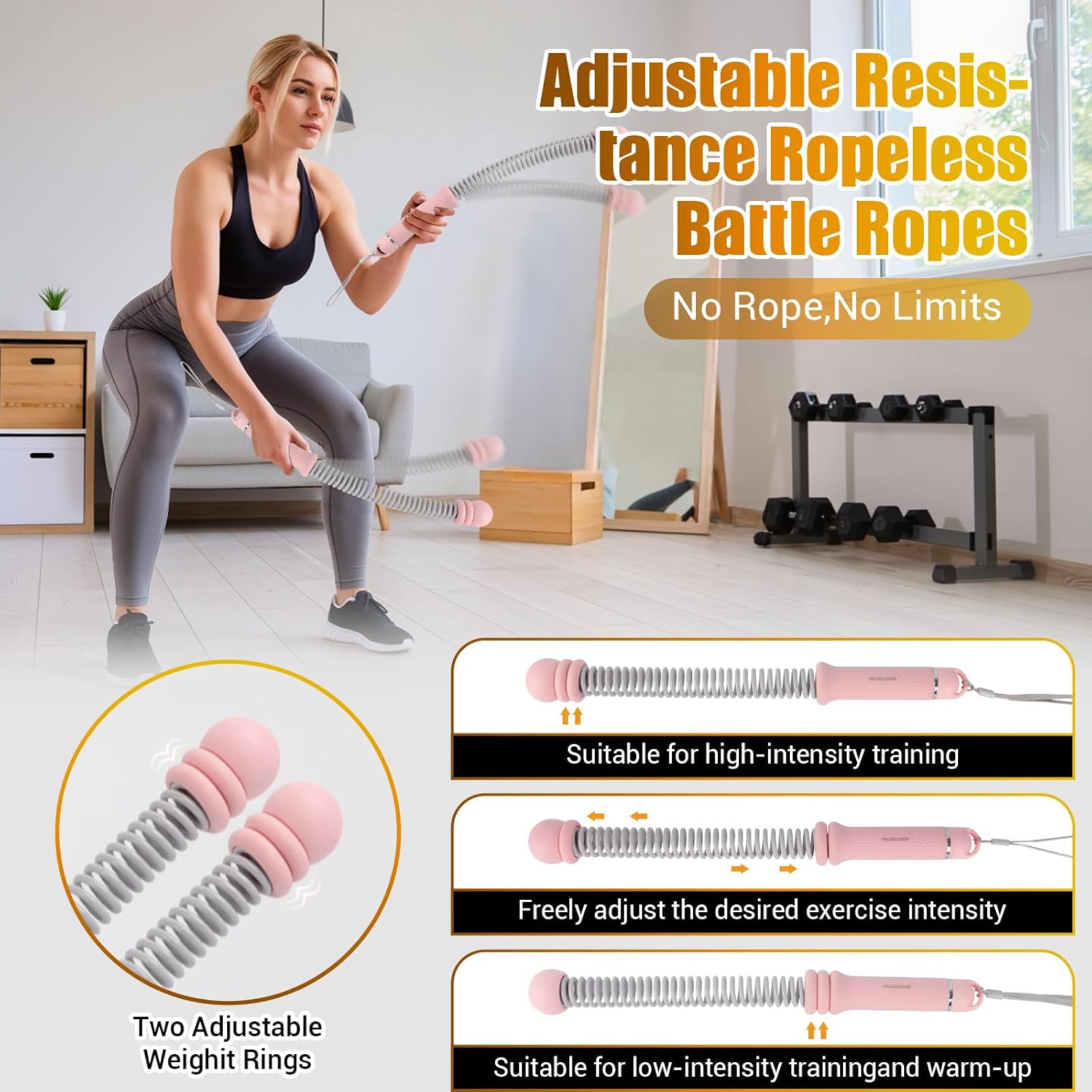 Portable Ropeless Battle Ropes - Home Gym Portable ulasan dan harga