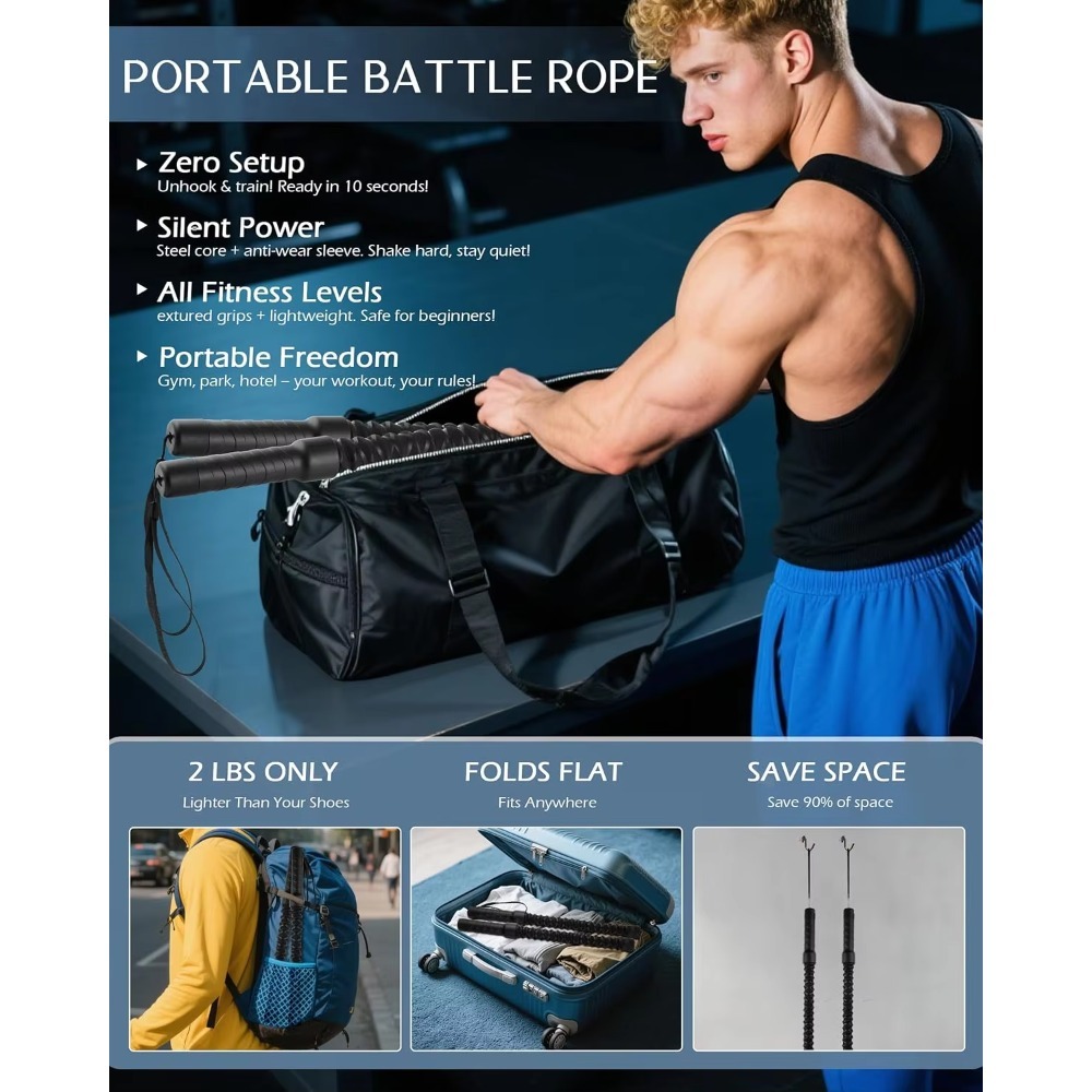 Ropeless Battle Ropes for Home - Battle Rope Heavy ulasan dan harga