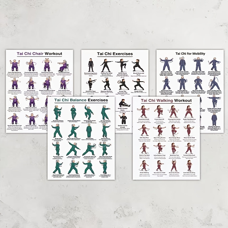 A4 Size 5pcs Tai Chi Workout S - Home Gym Routine ulasan dan harga