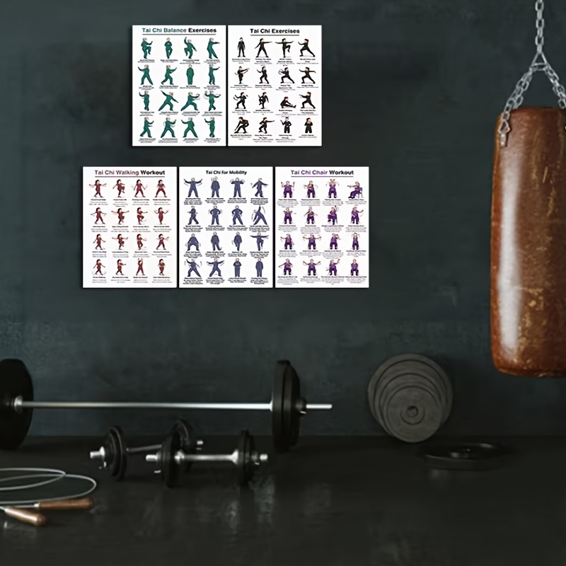 A4 Size 5pcs Tai Chi Workout S - Home Gym Routine ulasan dan harga