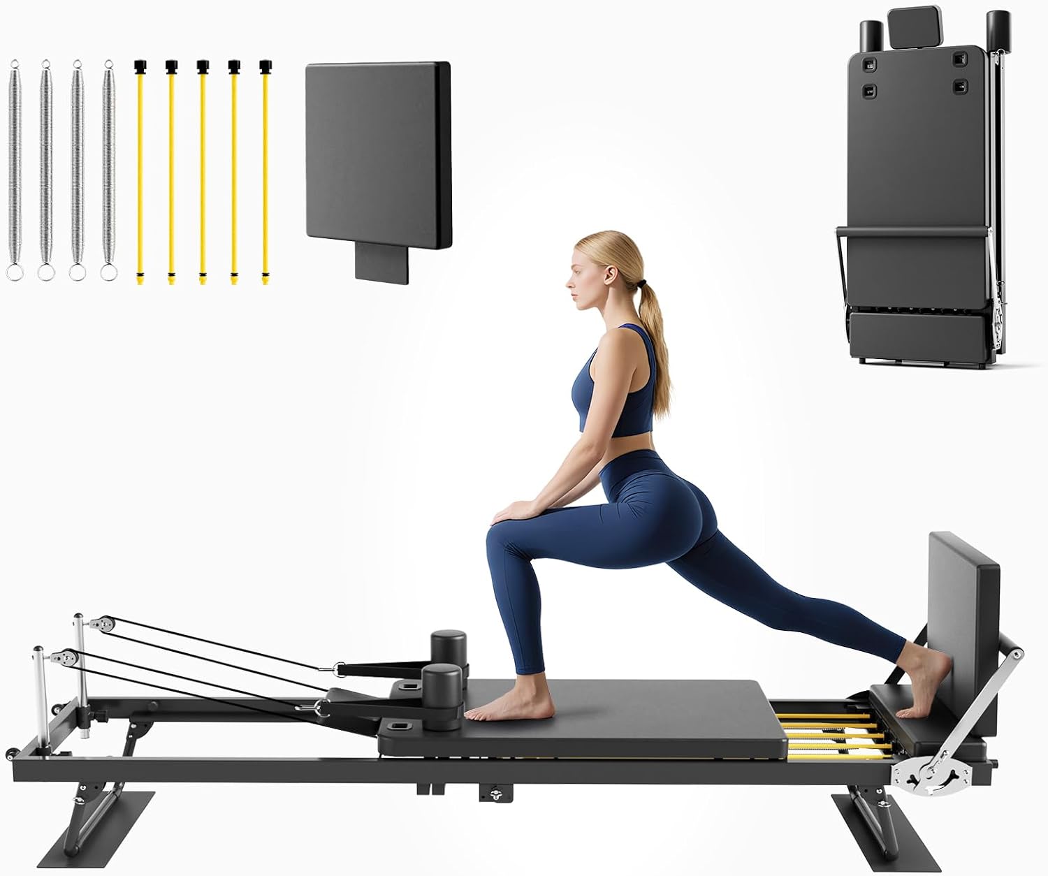 Foldable Pilates Reformer Mach - Home Gym Equipment Set ulasan dan harga