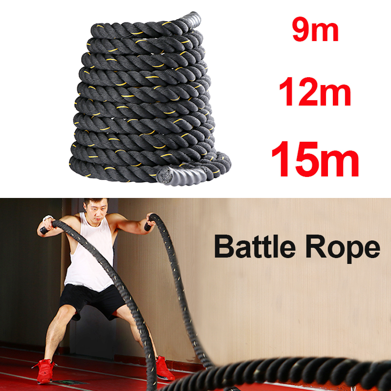 9M/12M/15M Fitness Battle Rope - Battle Rope Heavy ulasan dan harga